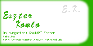 eszter komlo business card